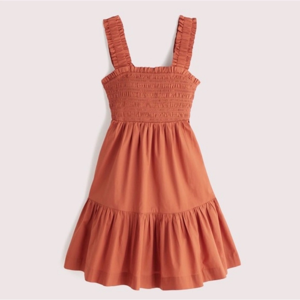 Abercrombie & Fitch Smocked Bodice Easy Mini Dress